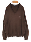 Gant Men V-Neck Jumper Pullover Sweater Size Xl - Gg1