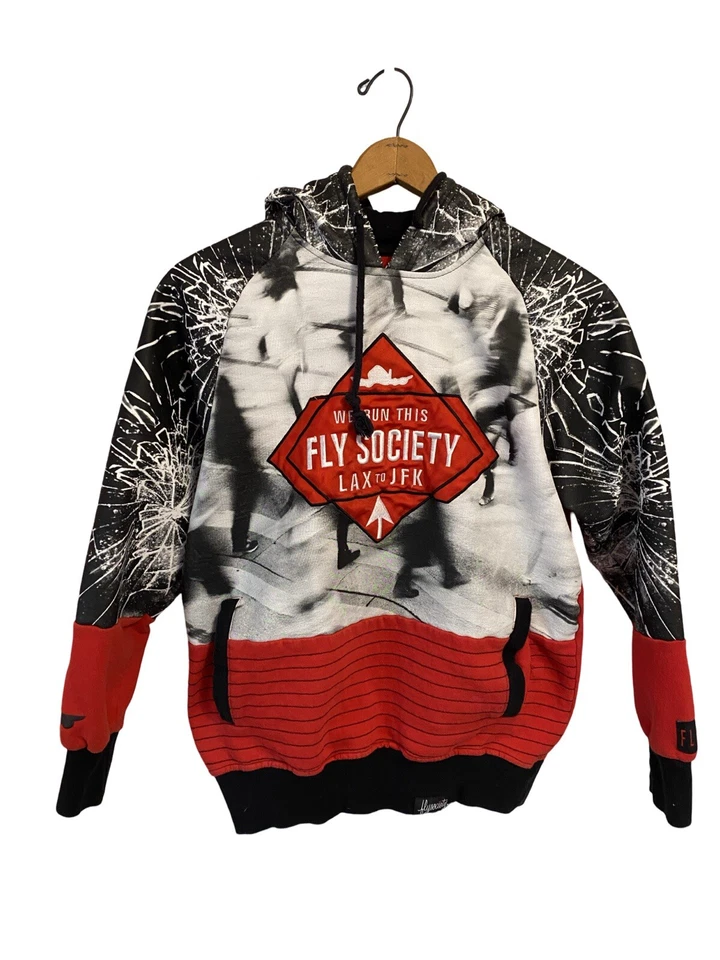 Sudadera con capucha Fly Society para hombre ropa de calle talla mediana Foto 1 de 3