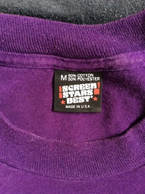 Vtg 80s Early 90s Screen Stars Plain Purple T-Shirt M Blank 50/50 Made In USA - Image 1 of 4