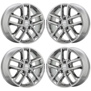 18" Jeep Grand Cherokee Bright Chrome wheels rims OEM set 9156 9164 EXCHANGE - Picture 1 of 8