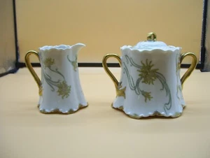 Vintage Haviland Limoges Schleiger 19460 Creamer Pitcher And Sugar Bowl W/ Lid - Picture 1 of 13