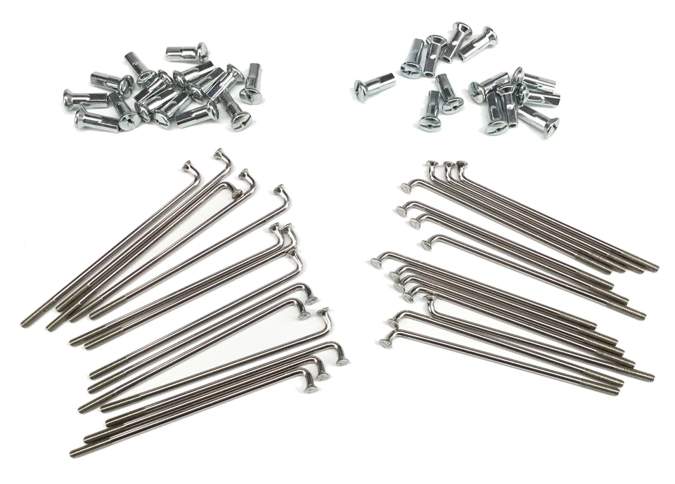 Pro-Wheel Heavy Duty Rear Spoke Set Stainless/Silver 12" (12-HDSHXR) - Image 1 of 1