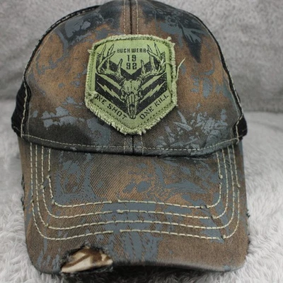 Gorra Buck Wear Snapback Camionero Camuflaje Malla Ciervos Caza Aire Libre Envejecida Foto 1 de 4
