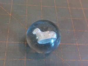 Large Vintage Sulphide Marble Lamb Sheep Sitting - 1.75" - Picture 1 of 6