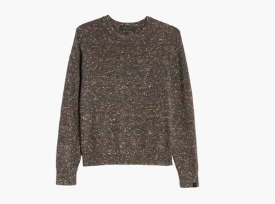 rag & bone NWT $395 Theon Crew Neck Sweater Grey Multi-color Speckled Medium - Image 1 of 4