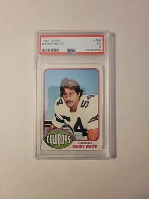 1976 Topps Football Randy White #158 - PSA 5 - GS1327 - Image 1 of 2