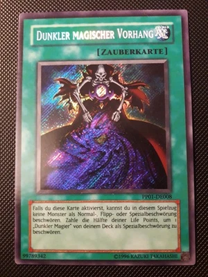 Yu-Gi-Oh! Dunkler magischer Vorhang, PP01-DE008, Secret Rare, 2. Auflage, Good - Bild 1 von 3