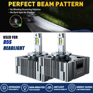 2x D5S LED Headlight Bulbs Hi-Lo for 2016-2018 Chevy Silverado 1500 Replace HID - Picture 1 of 15