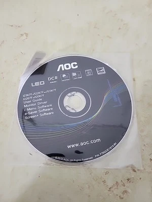 AOC I2367F I2267F I2367F I2267F I2067F User Guide Monitor Driver CD ROM Disc   - Image 1 of 3