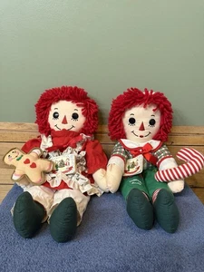 MUÑECA TRAPO TELA ANN & ANDY HARAPIENTA NAVIDAD VINTAGE 18" APLAUSOS CON ETIQUETAS - Imagen 1 de 19