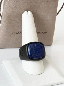 David Yurman Lapislazuli Herren exotischer Stein schwarz Titan Bandring Größe 13.US - Bild 1 von 5