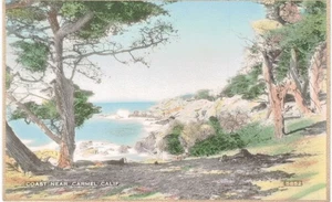 Carmel Coast Fred Martin 5166 Hand Colored Gilded CA - Picture 1 of 2