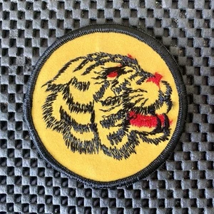 LION EMBROIDERED SEW ON PATCH WITH RED NOSE TONGUE EYE 3" NOS - Picture 1 of 2