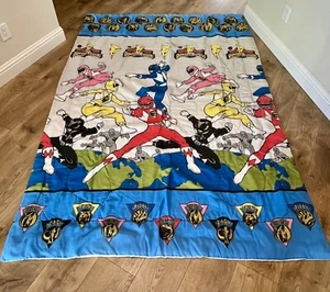 Vintage 1994 Mighty Morphin Power Rangers Twin Size Comforter - Great Condition - Picture 1 of 9