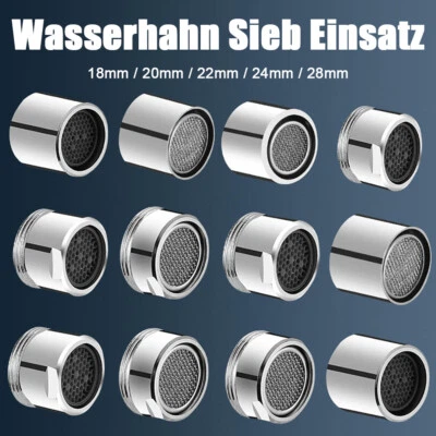 Perlator Strahlregler Wasserhahn Sieb Einsatz Mischdüse Perlatoren 18mm bis 28mm - Bild 1 von 4