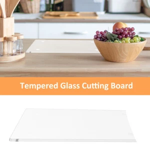 Acrylic Cutting Board Non-Slip Countertop Chopping Board Clear Rectangle ℑ - Picture 1 of 12