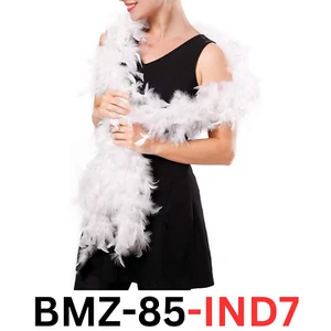 Ws&Wt 2 Yards 60 Grams Turkey Chandelle Feather Boa for Party - White - Picture 1 of 5