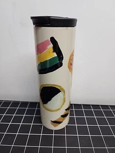 Vaso Kate Spade Lenox NY Rayas Acero Inoxidable 16 OZ Usado - Imagen 1 de 9