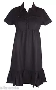 Rocha John Rocha Designers at Debenhams RRP £45 Black Linen Dress Free UK Ship - Bild 1 von 2