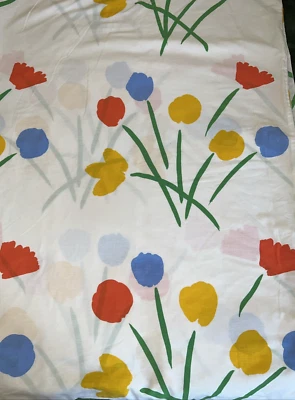 Funda nórdica vintage 1978 Marimekko doble siete flores Dan Rivers Foto 1 de 4