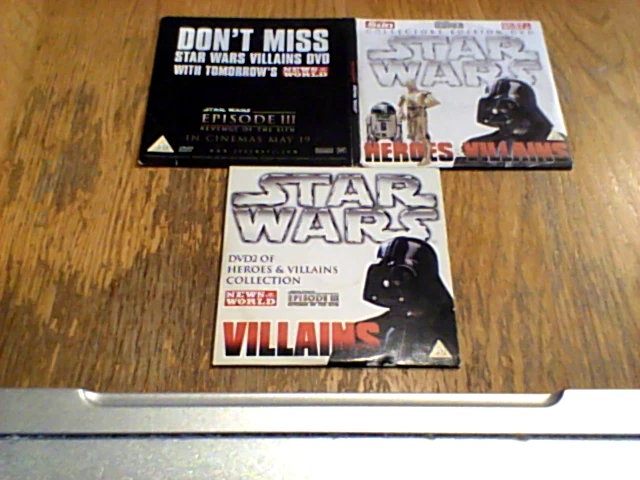 STAR WARS Heroes & Villains UK REG 2 PROMO ONLY 2-Disc Set DVD Anthony Daniels  - Image 1 of 1