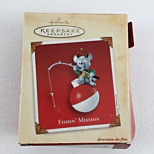 Hallmark Keepsake Christmas Ornament Fishin' Mission Mouse Bobber Vintage 2002