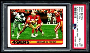 1989 TOPPS #6 JOE MONTANA - SAN FRANCISCO 49ERS TEAM LEADERS - PSA 10  #48658658 - Picture 1 of 2