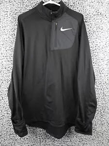 Nike Therma Sphere Element Hombres Negro 1/4 Cremallera Waffle Manga Larga 857829-011 Talla M - Imagen 1 de 13