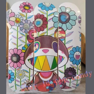 3 Stück Murakami Takashi Sonnenblumenbär KK Skateboard Ahorn Brett Wanddeko Set - Bild 1 von 6