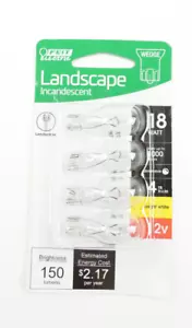 Feit 18-Watt Bright White 3000K T5 Wedge Base Dimmable 12V Landscape Bulb 4 Pack - Picture 1 of 2