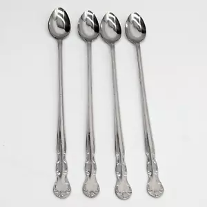 Cucchiaini da tè ghiaccio vintage 10,25" in acciaio inox "1776" Made in Japan - set di 4 - Foto 1 di 7