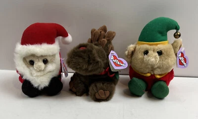 3 Винтажные Рождественские ТУПИКИ ~ HO HO Santa ~ ELVIN Elf ~ MOOSLETOE лось ~ новые ярлыки - Изображение 1 из 4