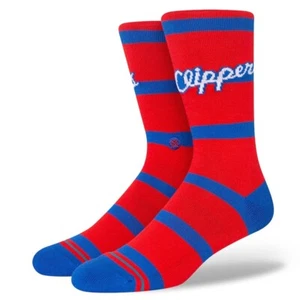 Stance x NBA LA Clippers Hardwood Classics Crew Socks 1 Pair Mens Size L 9 - 13 - Picture 1 of 4