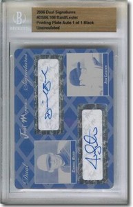 Daniel Bard * JON LESTER * Autograph Rookie Auto Plate BGS 1/1