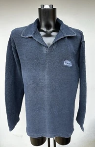 Vintage Weird Fish Men’s Macaroni Knit Open Neck Jumper Size Medium - Imagen 1 de 7
