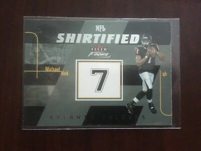 2003 fleer focus Michael Vick NFL shirtified  insert /750 - Image 1 of 2