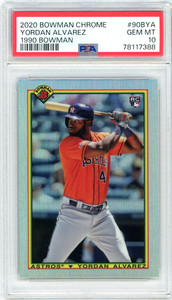 2020 Bowman Chrome 1990 Bowman sp rc YORDAN ALVAREZ *PSA 10 GEM MINT* rookie ref