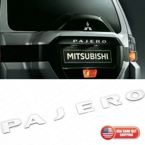 Mitsubishi PAJERO Rear Letter Badge Emblem Nameplate 3D Sticker Chrome - Picture 1 of 4