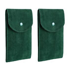  2 Pcs Mens Watch Pearl Fleece Bag Protective Boxed Stand Travel