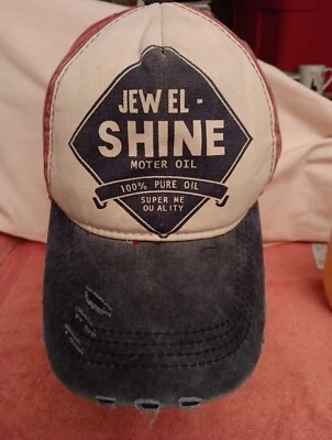 GORRA DE BÉISBOL PARA HOMBRE JOYA BRILLO ACEITE DE MOTOR ASPECTO DESGASTADO NUEVA Foto 1 de 4