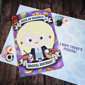 Harry Potter Luna Lovegood design birthday card magical witch wizard - Picture 1 of 1
