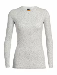 Icebreaker Women 200 Oasis LS Sky Path Shirt (S) Snow 415160364198 - Picture 1 of 1
