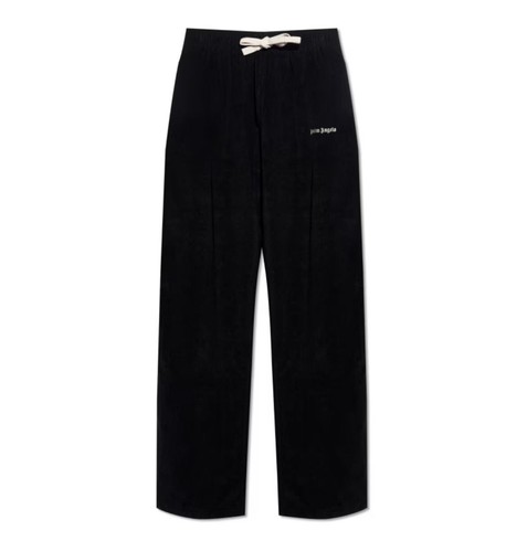 Pantaloni da viaggio Palm Angels VELLUTO NERO taglia IT 50 US L nuovi con etichette