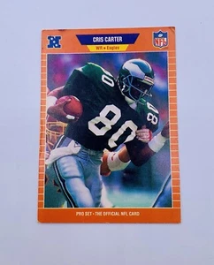 1989 Pro Set #314 Cris Carter RC Rookie Philadelphia Eagles Football Card - Picture 1 of 2