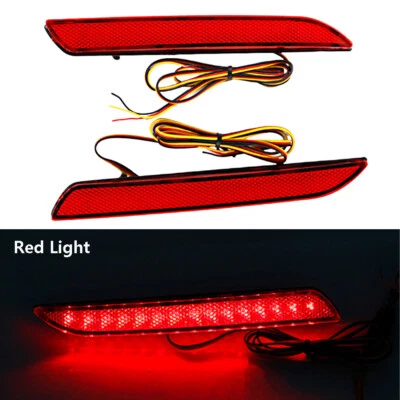 Rear Bumper Reflector Red Lens LED Tail Lights Fit for Honda Fit 2010-2013 - Imagem 1 de 4