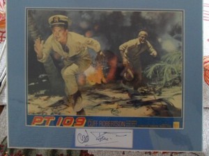 CLIFF ROBERTSON  JFK PT 109  AUTOGRAPH  original movie Lobby title card