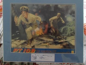 CLIFF ROBERTSON JFK PT 109 AUTOGRAMM Original Film Lobby Titelkarte - Bild 1 von 3