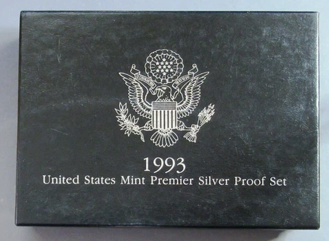 1993 U.S. Silver Premier Proof Set with COA Cover