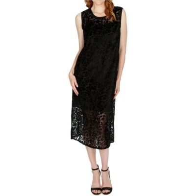 Vestido para mujer Lucky Brand negro terciopelo floral talla: L nuevo con etiquetas Foto 1 de 2