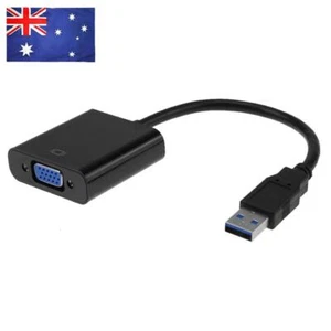 USB to VGA Adapter 1080P Multi-Display Video Graphics Card Converter Cable - Afbeelding 1 van 9